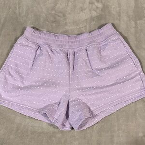aerie Lavender Polka Dot Athletic Shorts
